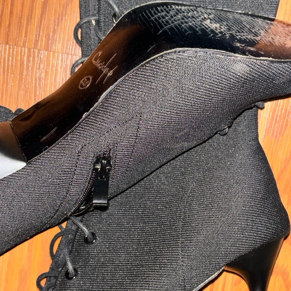 Cuccoo Lace Up Front Stiletto Heeled Boots For Summer Graduation Heels Size 8 - Picture 4 of 5